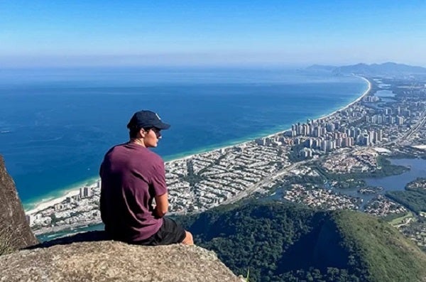 Student overlooking Rio